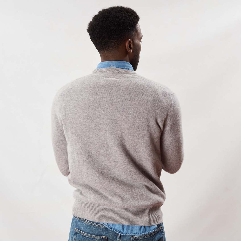 Lambswool V-neck - Light Grey
