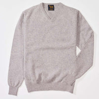 Lambswool V-neck - Light Grey