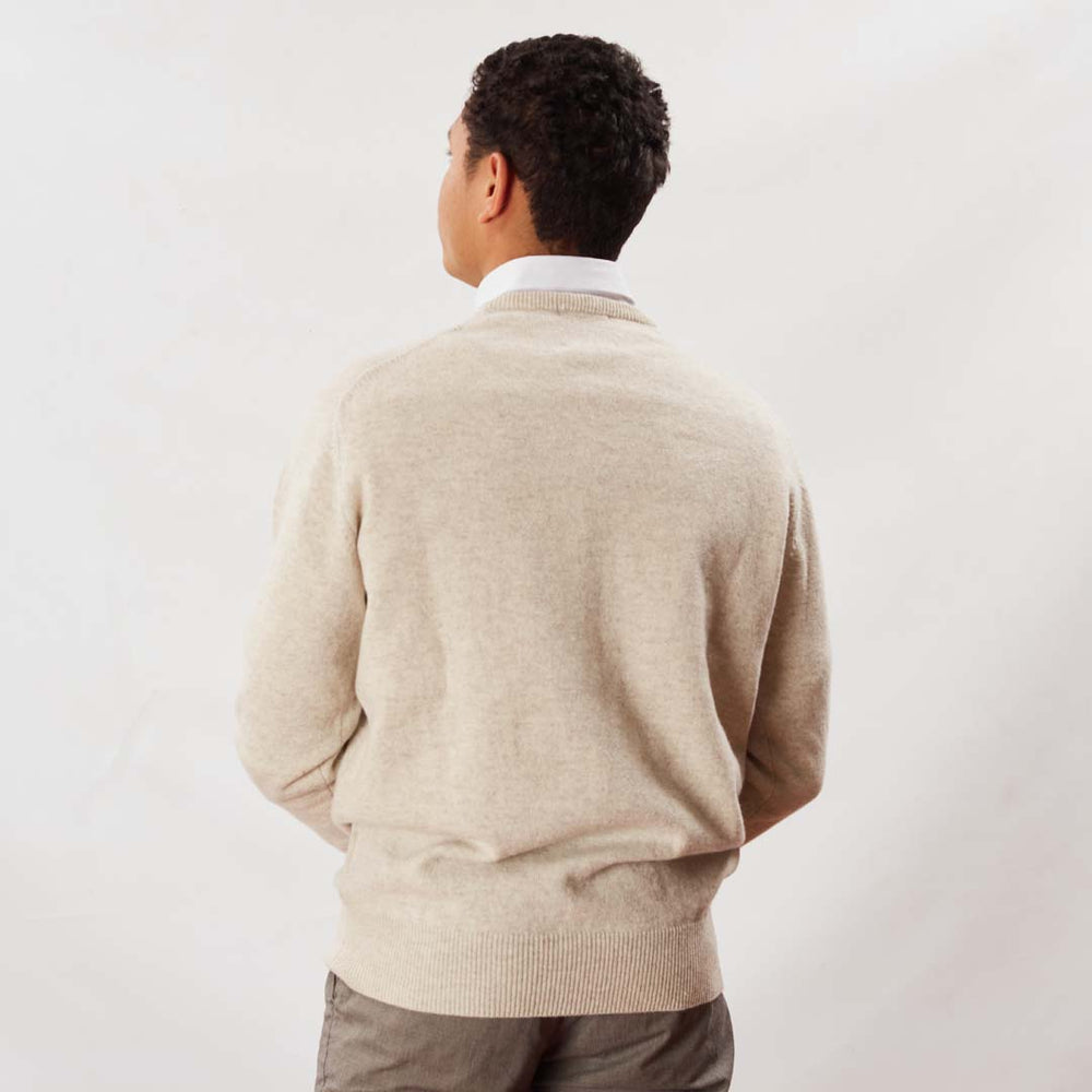 Lammwolle V-Ausschnitt - Linen