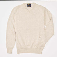 Lammwolle V-Ausschnitt - Linen