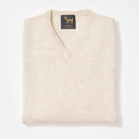Lammwolle V-Ausschnitt - Linen