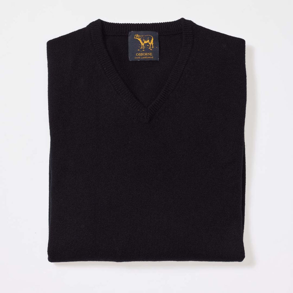 Lambswool V-neck - Navy