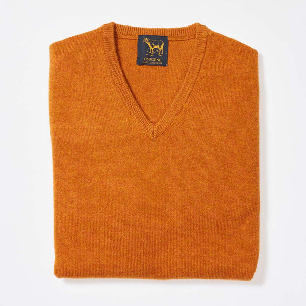 Lambswool V-neck - Oxide – Osborne Knitwear