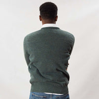 Lambswool V-neck - Peacock