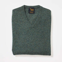 Lambswool V-neck - Peacock