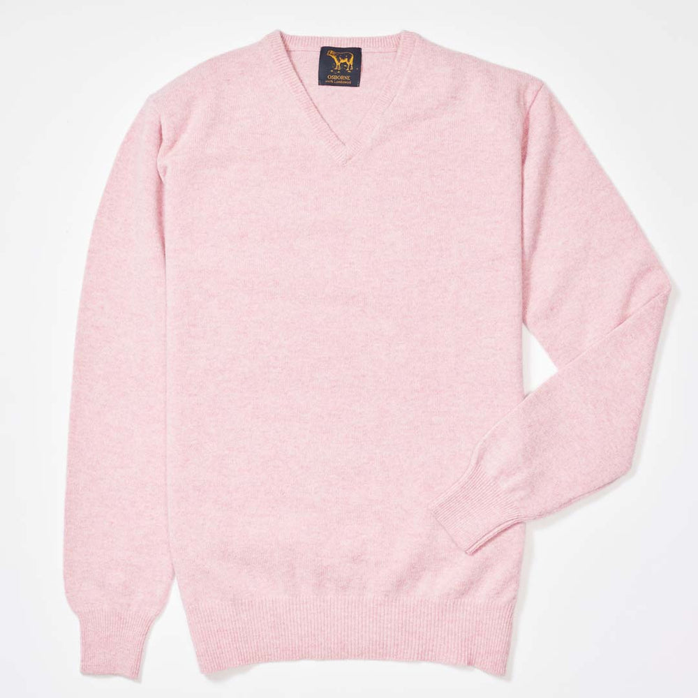Lambswool V-neck - Pink Haze