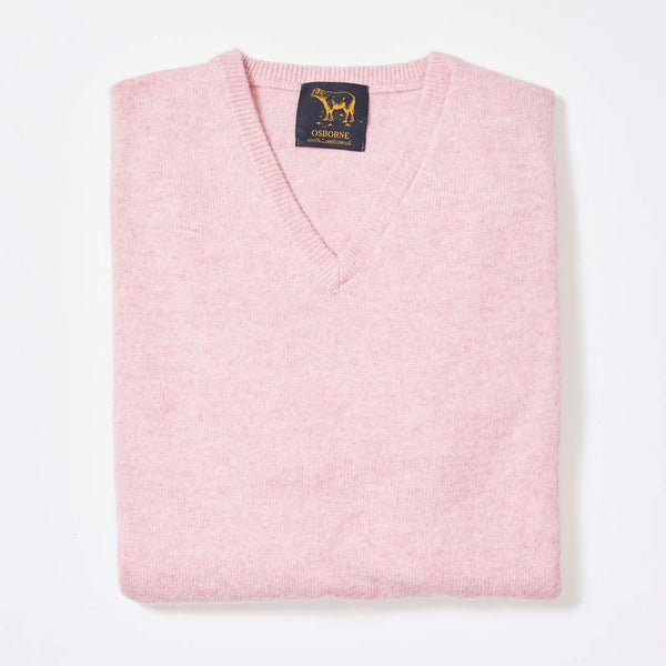 Lambswool V-neck - Pink Haze