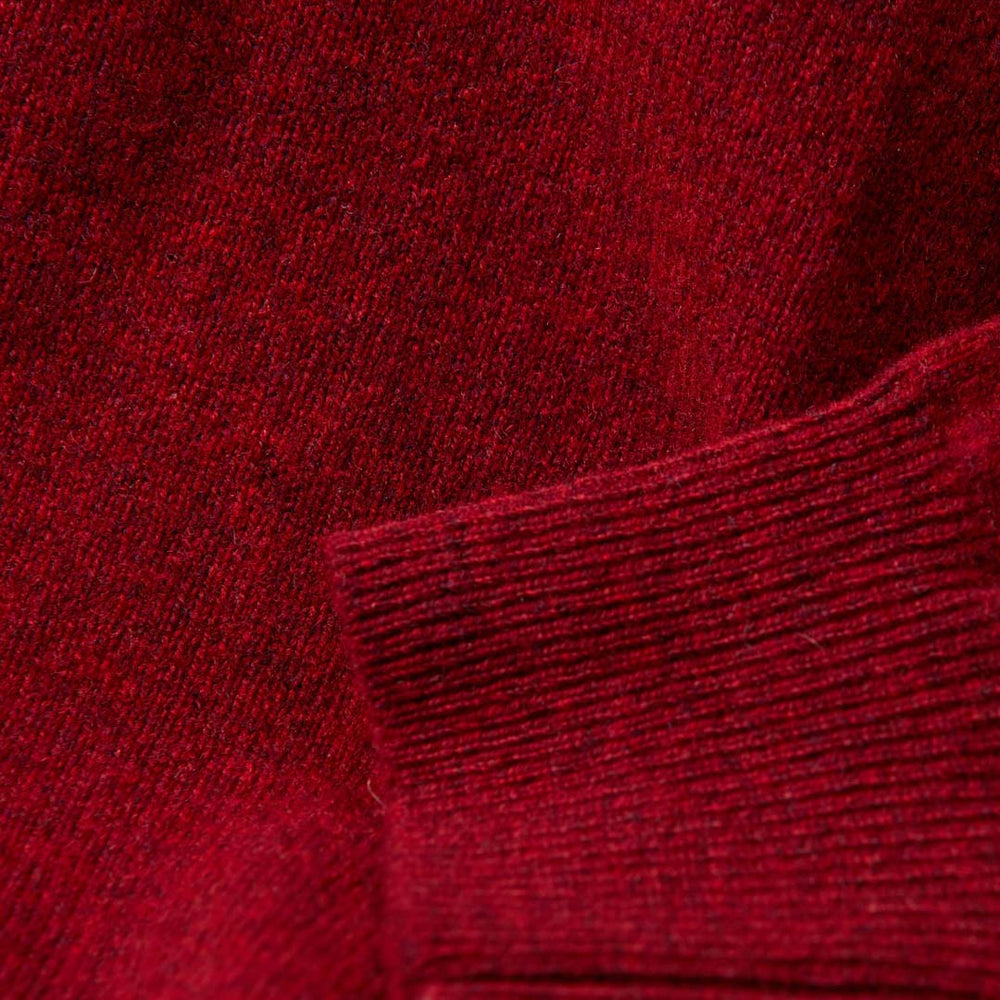 Lambswool V-neck - Pomegranate
