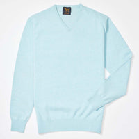 Lambswool V-neck - Raindrop