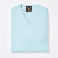 Lambswool V-neck - Raindrop