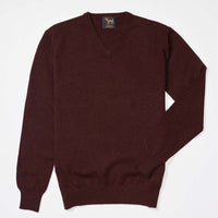 Lambswool V-neck - Raisin