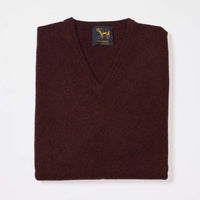Lambswool V-neck - Raisin