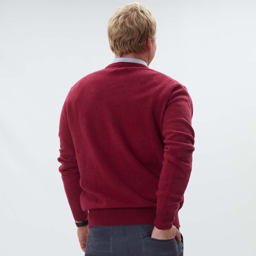 Lana d'agnello collo a V - Rhubarb