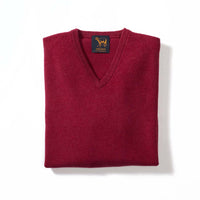 Lana d'agnello collo a V - Rhubarb
