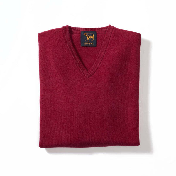 Lana d'agnello collo a V - Rhubarb