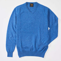 Lambswool V-neck - River