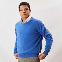 Lambswool V-neck - River