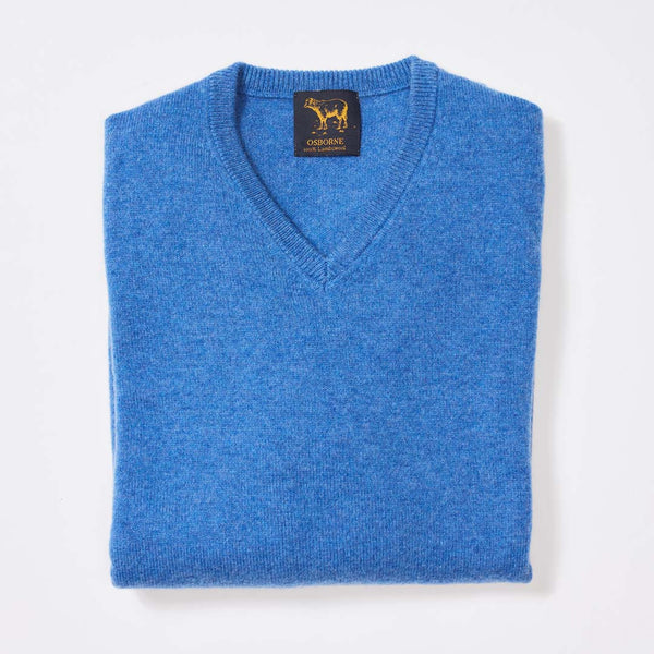 Lambswool V-neck - River