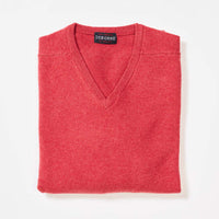 Lambswool V-neck - Rouge