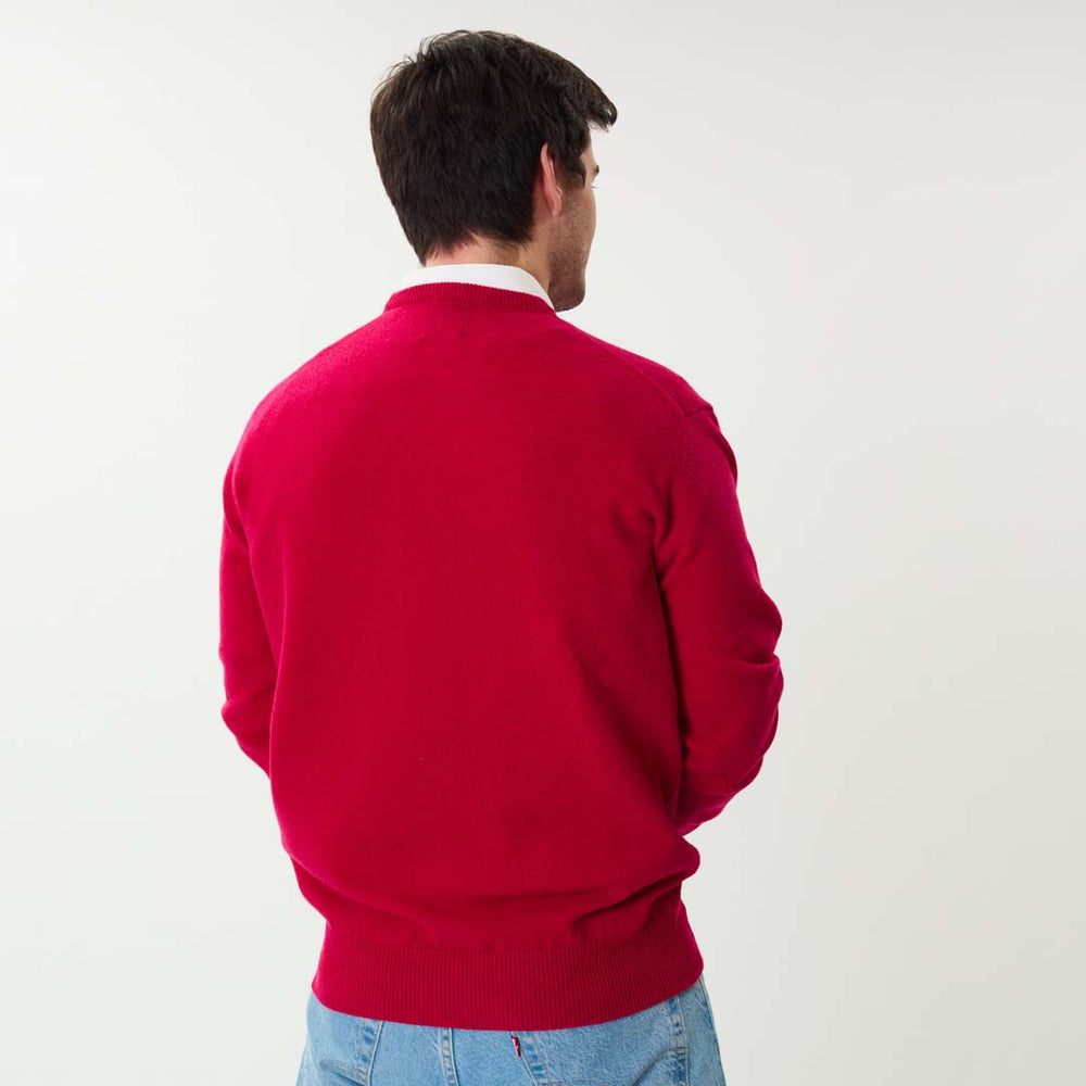 Lammwolle V-Ausschnitt - Ruby