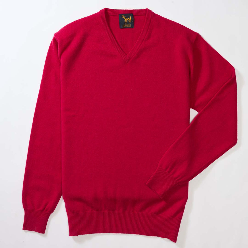 Lammwolle V-Ausschnitt - Ruby