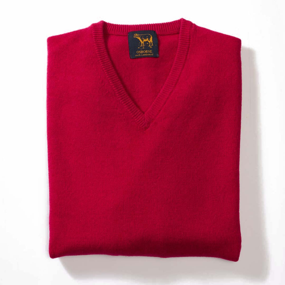Lammwolle V-Ausschnitt - Ruby