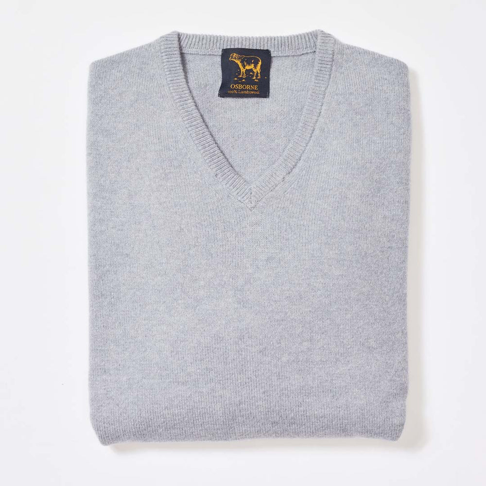 Lambswool V-neck - Seal