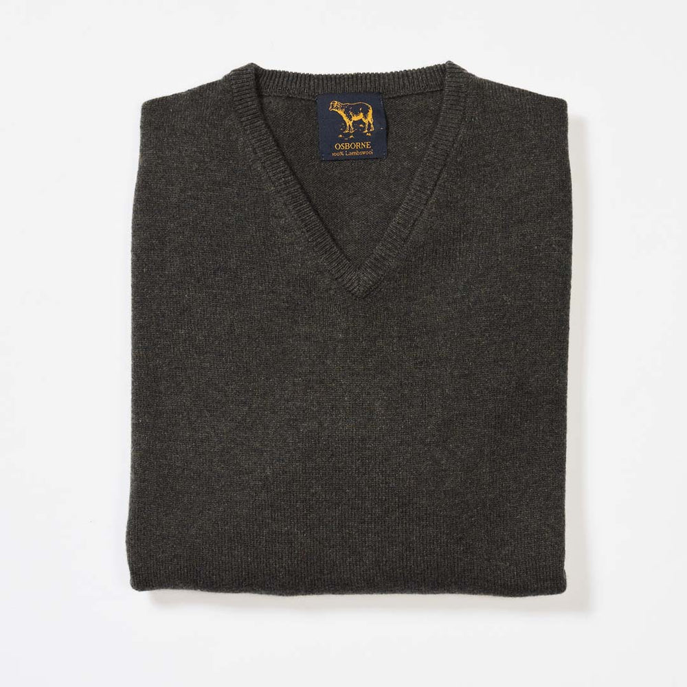 Lambswool V-neck - Seaweed