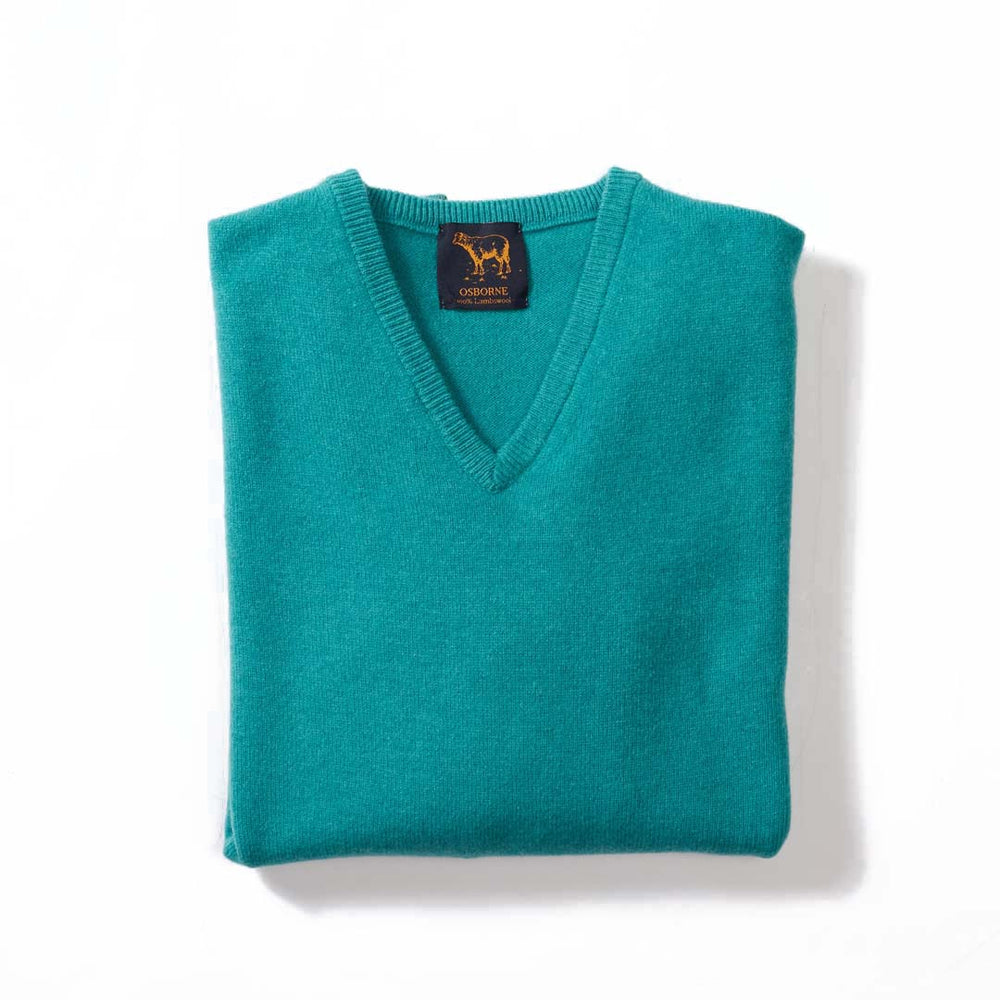 Lambswool V-neck - Shamrock