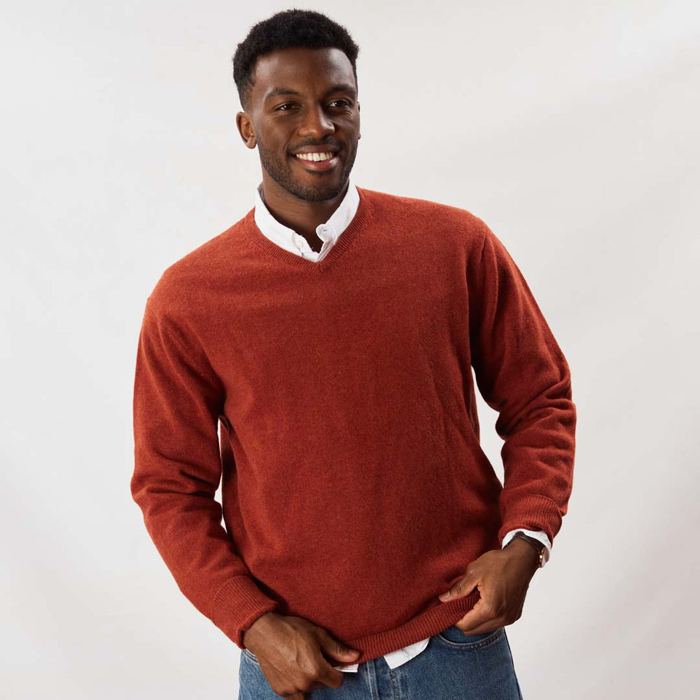 Lana d'agnello collo a V - Tiger