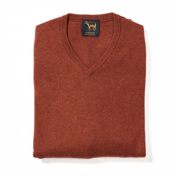 Lambswool V-neck - Sienna