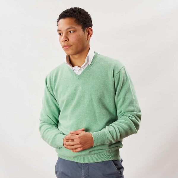 Lambswool V-neck - Springtime