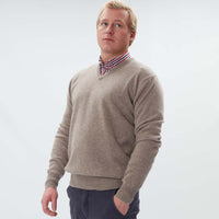 Lambswool v-neck - Tawny 338