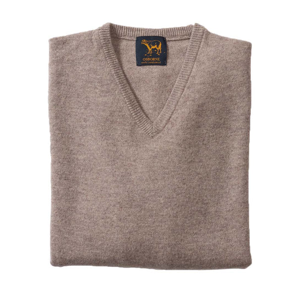 Lambswool v-neck - Tawny 338