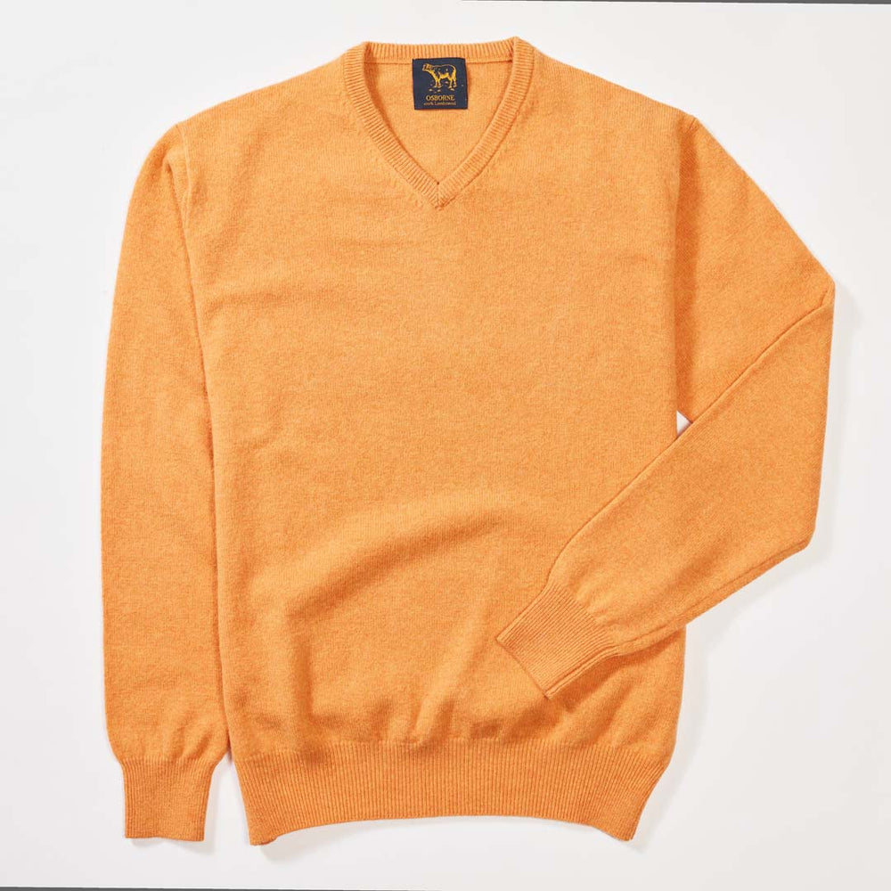 Lambswool V-neck - Turmeric