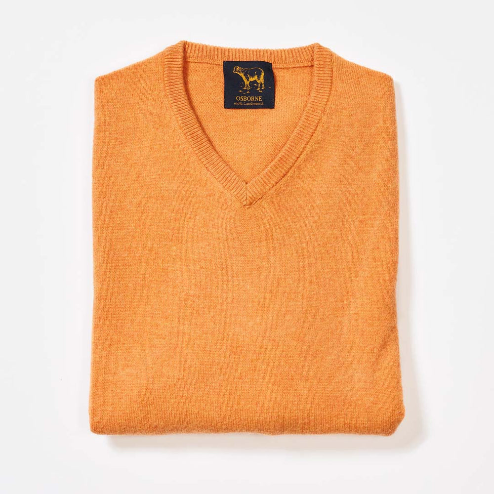 Lambswool V-neck - Turmeric