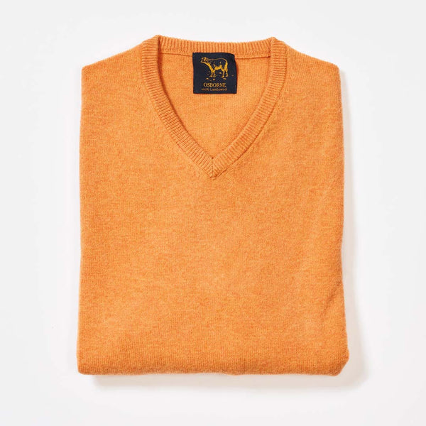 Lambswool V-neck - Turmeric