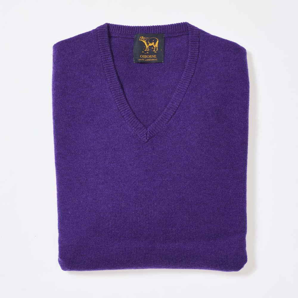 Lana d'agnello collo a V - Violetta