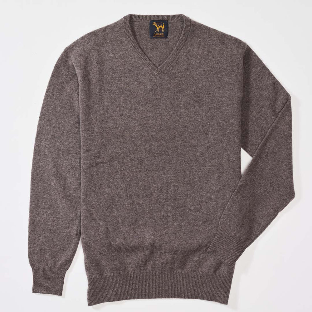 Lambswool V-neck - Vole