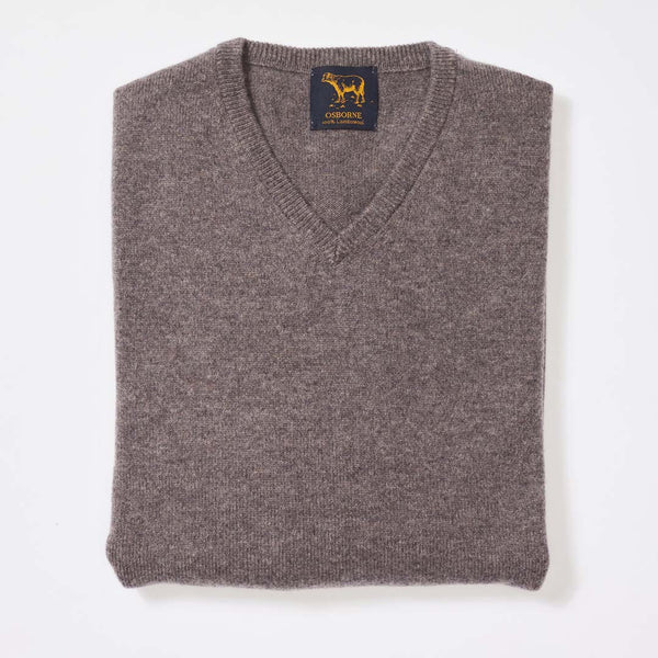 Lambswool V-neck - Vole