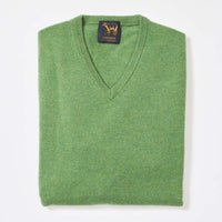 Lambswool V-neck - Watercress