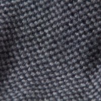 Lana d'agnello zip a un quarto - Grey Mix/Indigo Melange
