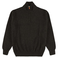 Lambswool quarter zip - Cocoa