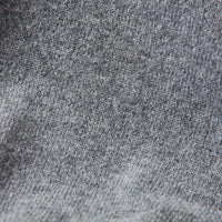 Lana d'agnello zip a un quarto - Grey Mix/Indigo Melange