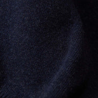 Lana d'agnello zip a un quarto - Indigo Melange/Grey Mix