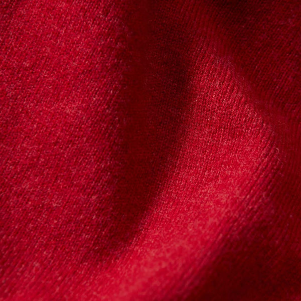 Lambswool quarter zip - Poppy Melange