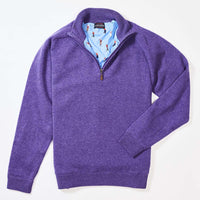 Lambswool windstopper quarter zip - Heliotrope - Golf lining