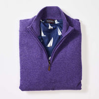 Lambswool windstopper quarter zip - Heliotrope - Boat lining