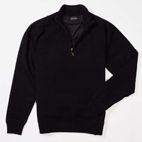 Lambswool windstopper quarter zip - Navy - Black lining