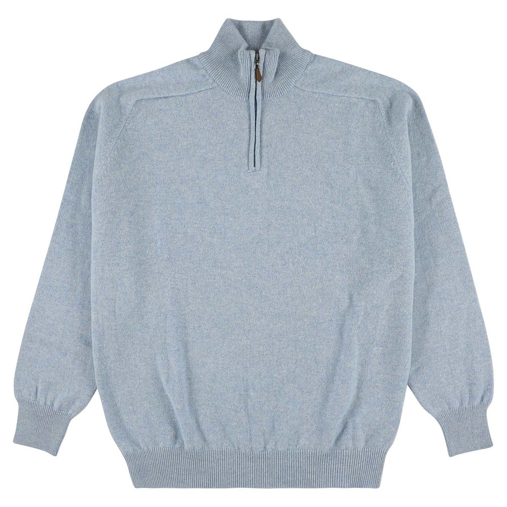 Lambswool quarter zip - Glacier